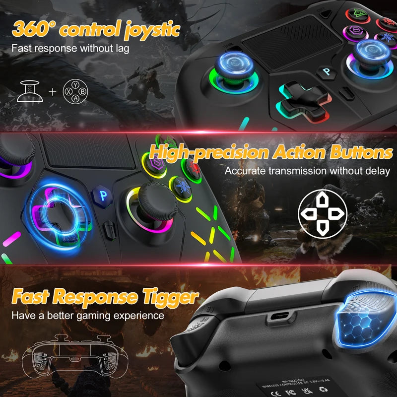 For PS5 Console Wireless Controller Supports BLACK MYTH WUKONG W/ Turbo Dual Vibration Gamepad For Steam/PC Game Remote Control