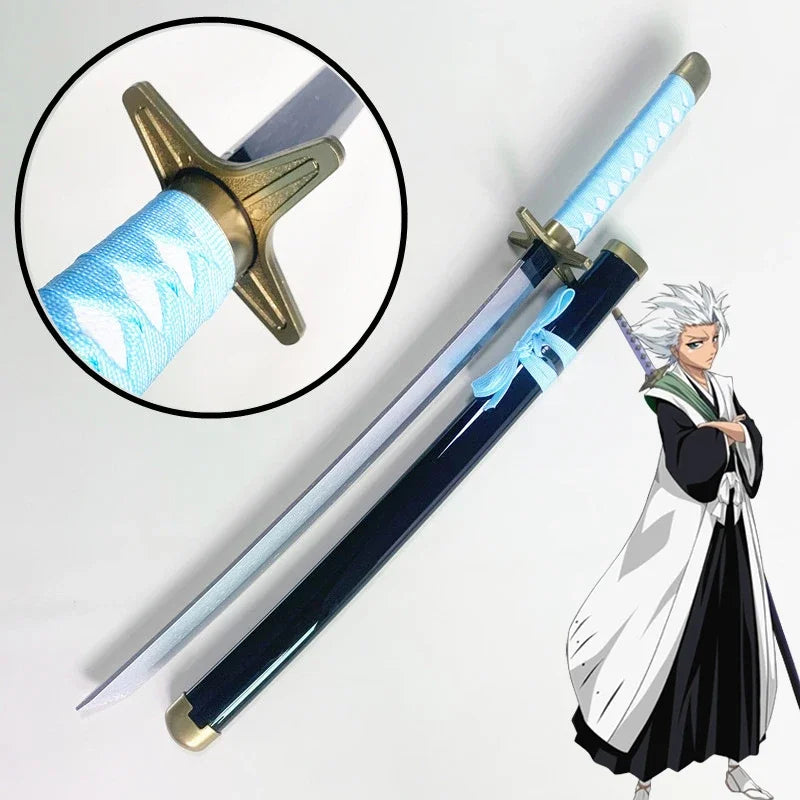 104cm Bleach Katana Sword Bamboo Blade Anime Bleach Byakuya Cosplay Prop Real Size Japanese Samurai Sword Ninja Katana Kid Toy