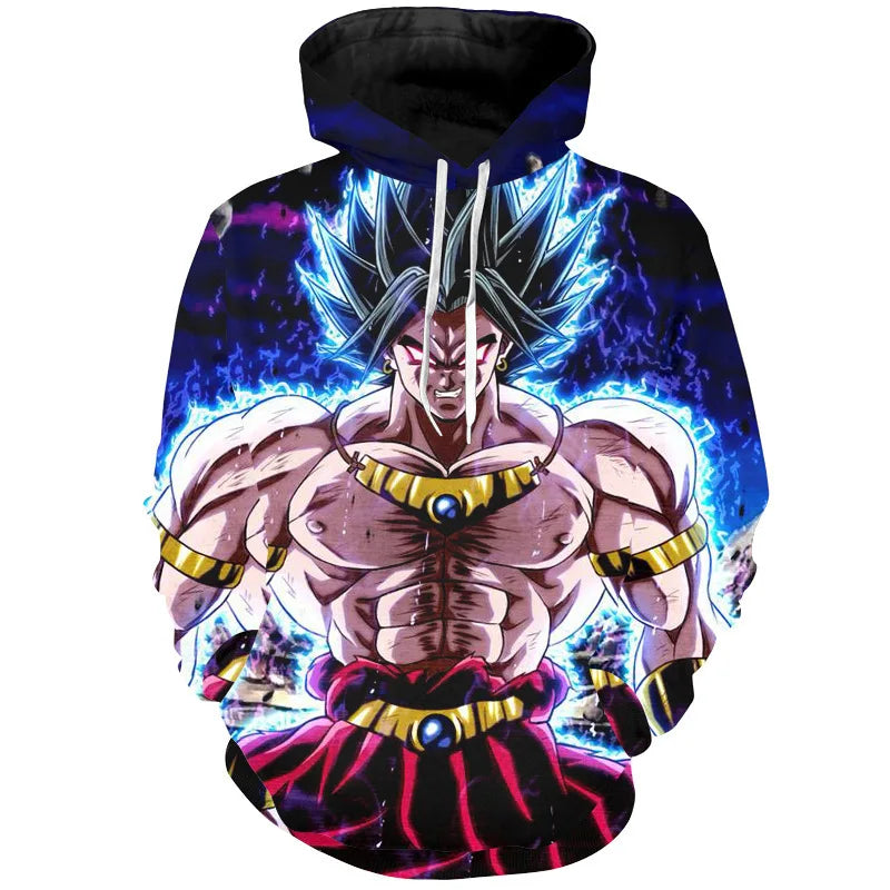 2024 3D New Anime Dragon Ball Printed Sweater Series Pullover Generation Tide Brand Hoodie Gift Pink Goku