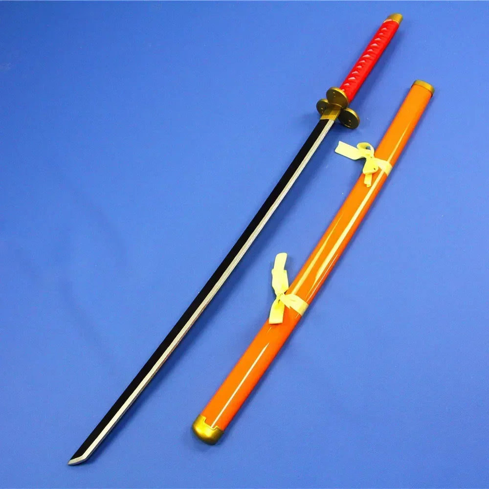 104cm Zoro Katana Sandai Kitetsu Sword Blade Anime Cosplay Prop Ninja Knife Real Full Size Japanese Katana Samurai Sabre Kid Toy