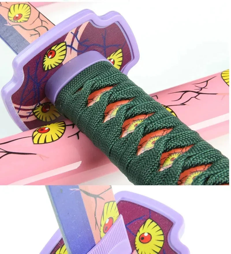104cm Demon Slayer Katana Sword Kimetsu No Yaiba Anime Cosplay Prop Ninja Knife Real Size Japanese Katana Samurai Sabre Kid Toys