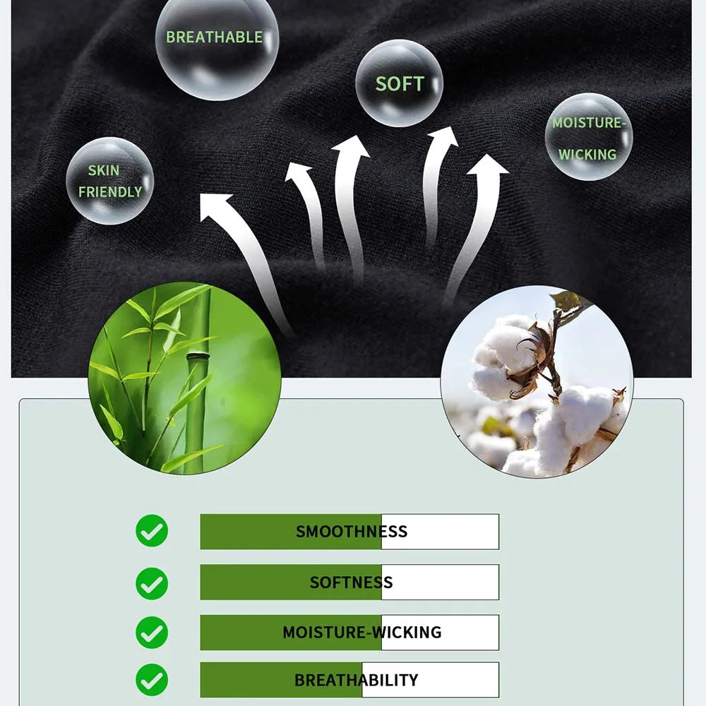 8-Pack Boxers Man Bamboo Fiber Men's panties Sexy Long Boxer Briefs Breathable and Soft Underwear for Men Plus Size S-XXL