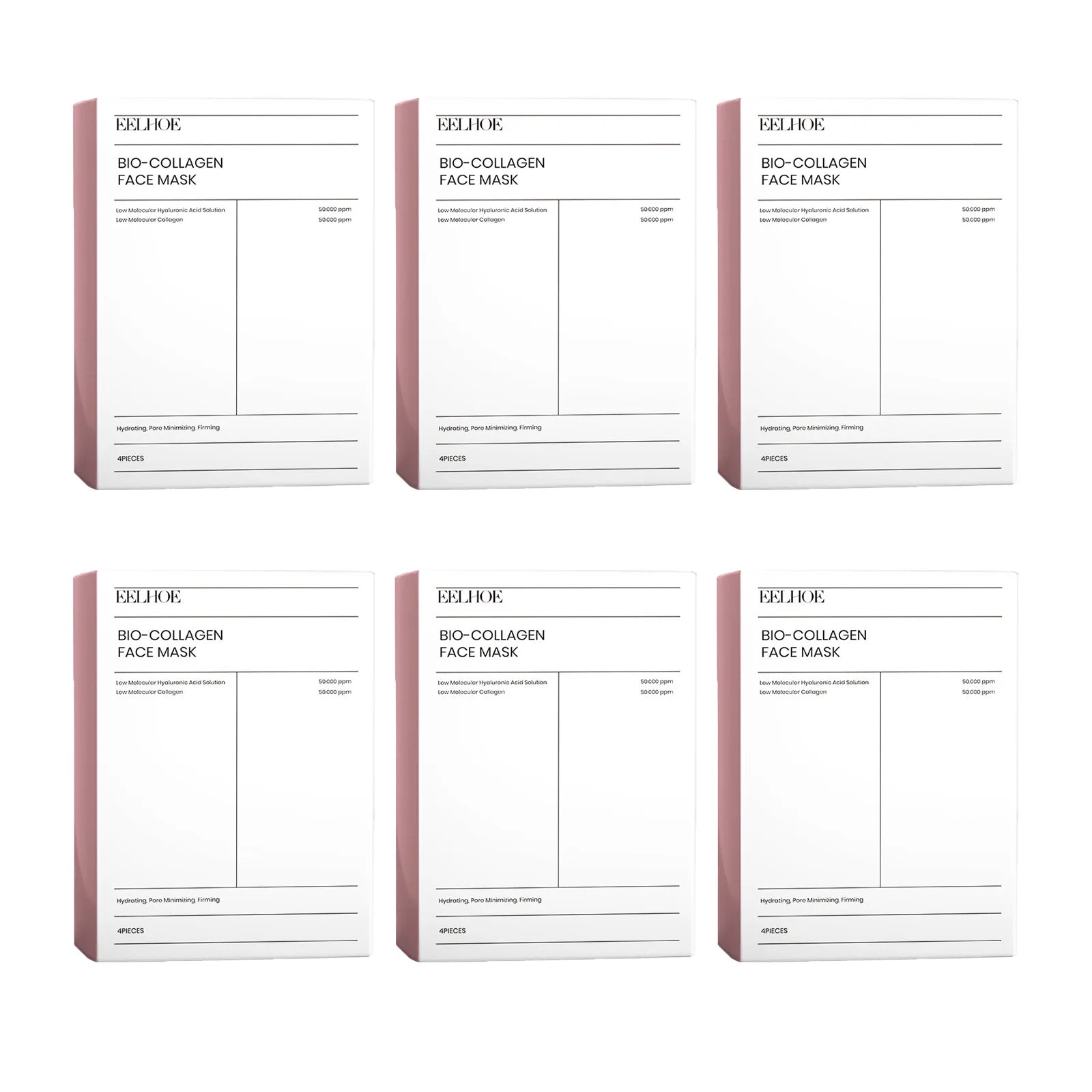 Bio-Collagen Face Mask product box and sheet masks, designed for skincare and hydration.