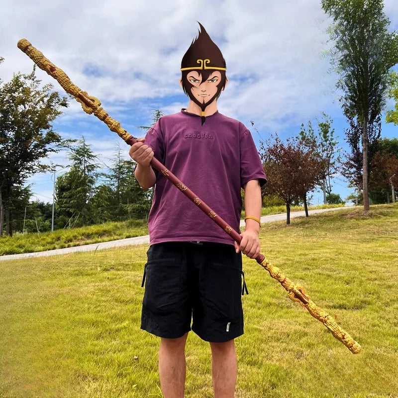 180cm Black Myth Wukong Sword Cudgel Long PU Sun Wukong Weapon Real Full Size Japanese Katana Samurai Sabre Kid Toy Anime Gift