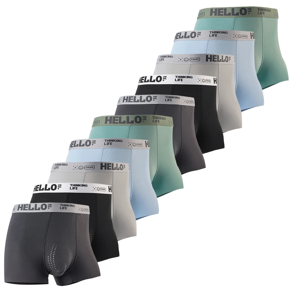 10pcs pack Boxer Shorts Men's Underwear for Men Confortable Underpants Male Slips Panties Fit Soft Sexy Briefs Boxing Slips