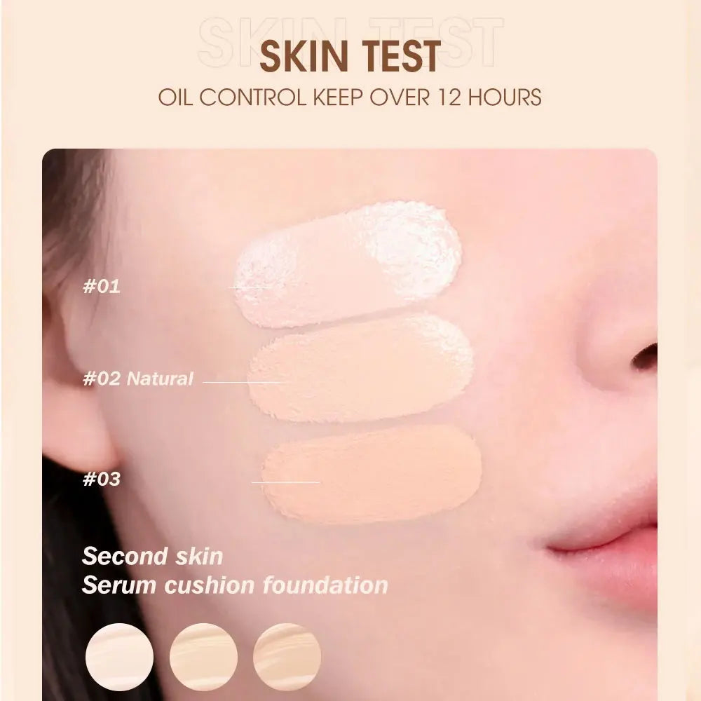 3color Air Cushion BB Cream Fuller Coverage Waterproof Long-lasting No Creasing Concealer Air Cushion Female Makeup Products