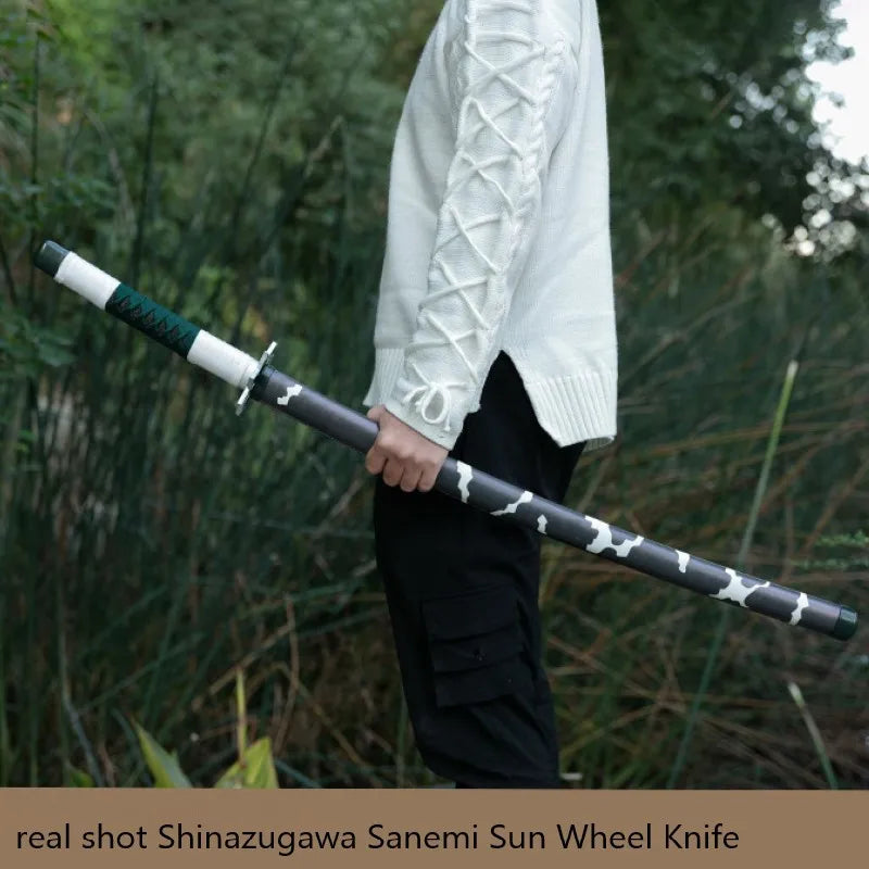 Demon Slayer Weapon Kamado Tanjirou Nichirin Blade 103cm Anime Peripheral Wood Sword Model Cosplay Weapon Katana Gifts Toys Boys