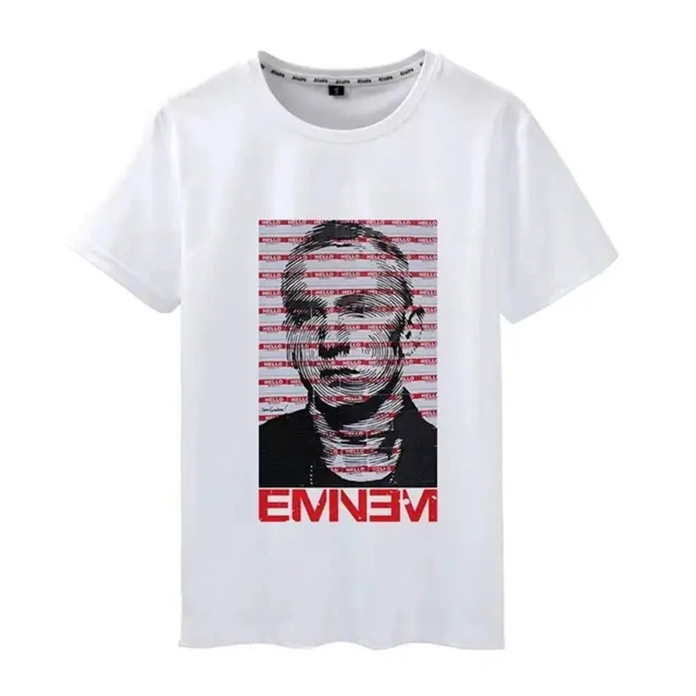 2024 Rapper Eminem T Shirt Women Men Fashion T-shirts Hip Hop Tops Tees Loose Rock Camisetas Boy Tees Summer New Unisex 82922