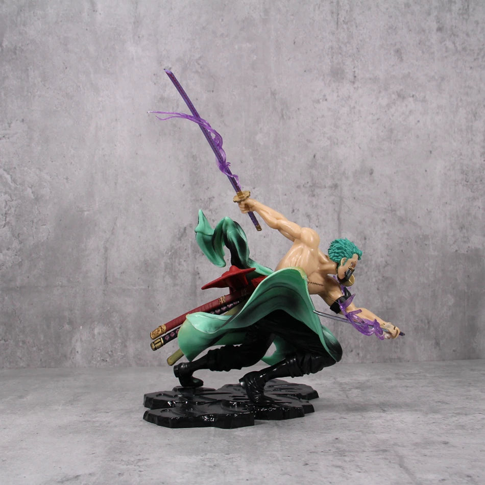 Hot One Piece 10cm Anime Figure GK Roronoa Zoro Three-blade Sa-maximum Manga Anime Statue Action Figure Collection Model Kid Toy