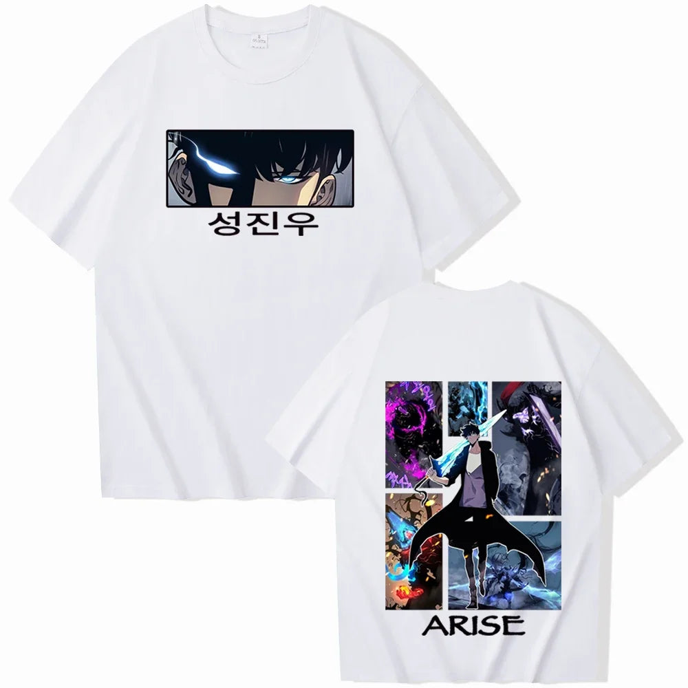 2025 Solo Leveling Hot Anime T-Shirts Unisex Harajuku O-Neck Short Sleeve Shirts Fans Gift