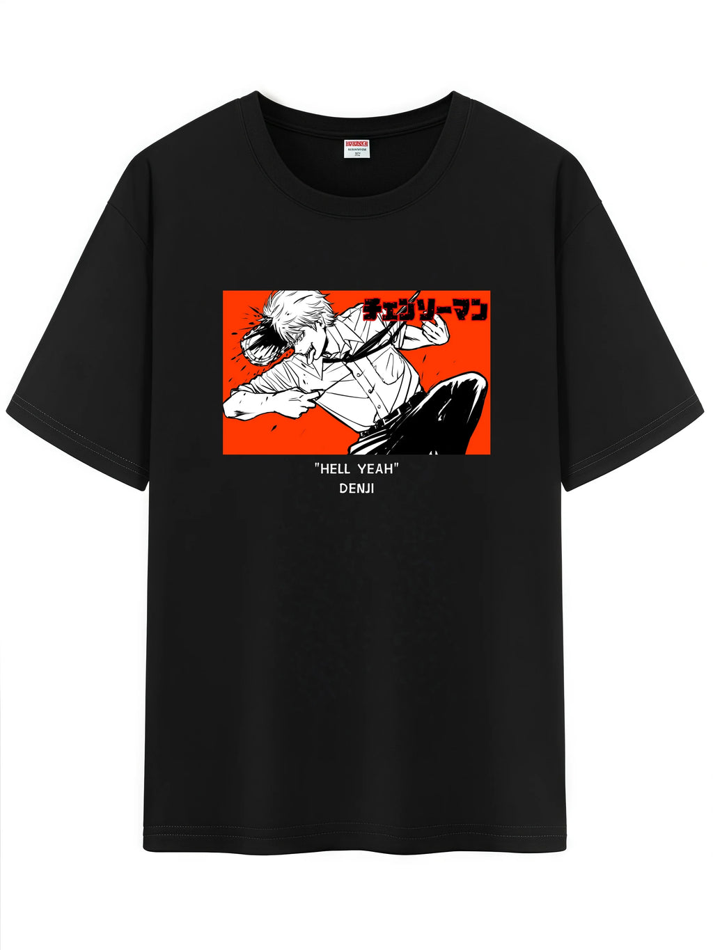 Unisex Japanese Anime Pattern T-Shirt, Chainsaw Man Denji Makima Character Graphic Short Sleeve Regular Fix Tee Shirt