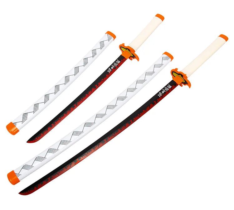 Demon Slayer Weapon Kamado Tanjirou Nichirin Blade 103cm Anime Peripheral Wood Sword Model Cosplay Weapon Katana Gifts Toys Boys