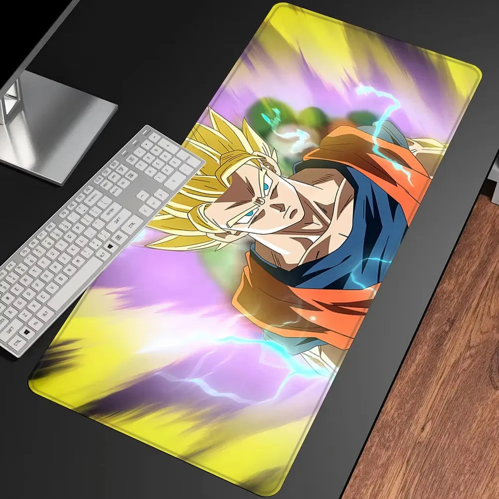 MINISO Anime Goku Dragon Warrior Mouse Pad Large Gaming Desk Mat Non-slip Keyboard Rug PC Laptop Office Gamer Accessories XXL