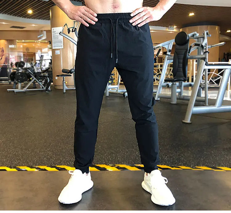 Running Sports Pants Casual Super Elastic Breathable Sweat-absorbing Quick-drying Ice Tow Pants Loose Straight Training Fitness
