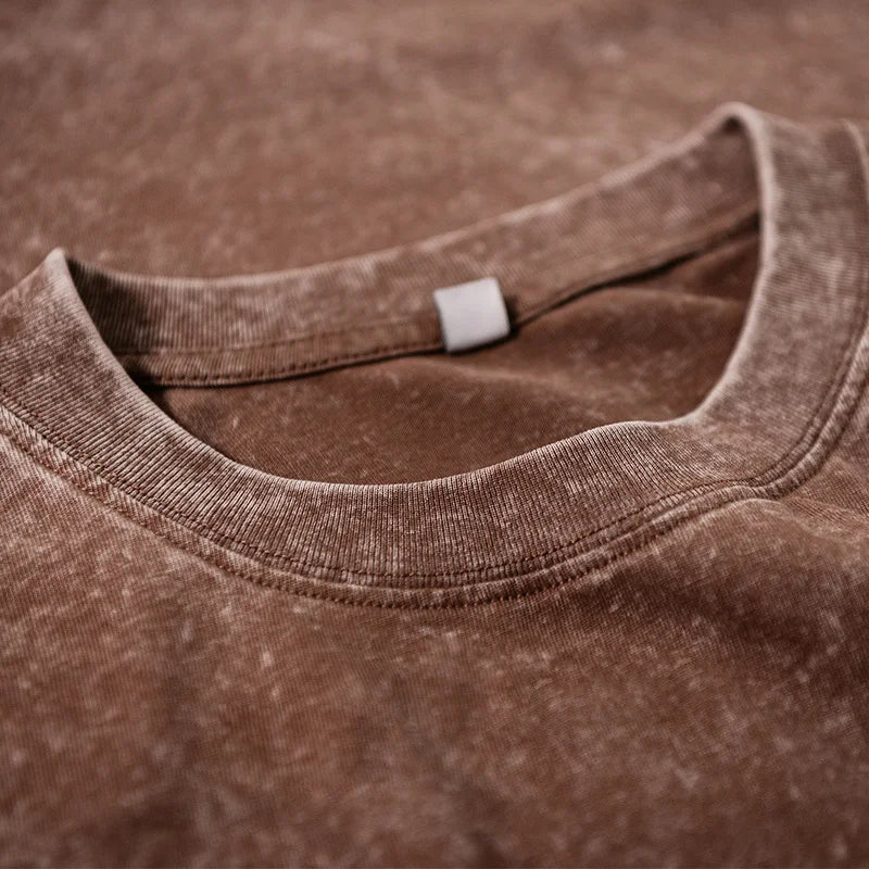 300g Heavy Men Washed Vintage Oversized T-Shirt Street Hip Hop Punk Tee women Harajuku Casual Cotton Short Sleeve Acid Wash Top