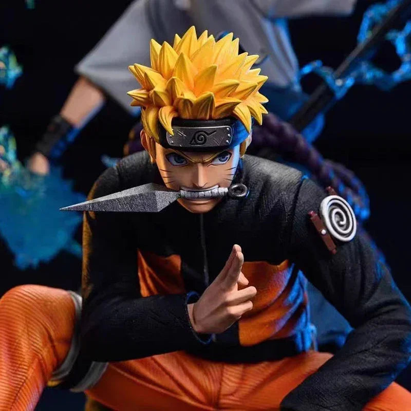 Anime Naruto Figures GK Uzumaki Naruto Uchiha Sasuke Action Figures Binding 01 PVC Collection Model Cool Ornament Desktop Toys