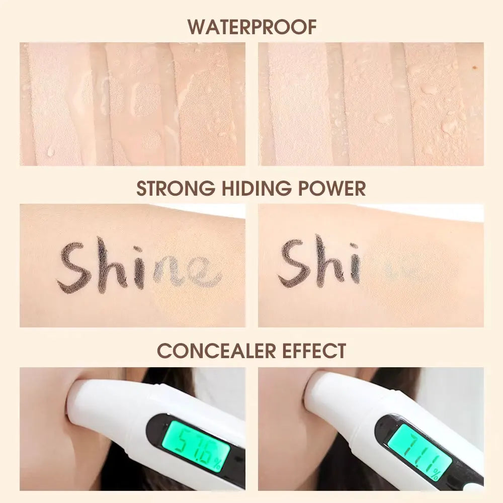 3color Air Cushion BB Cream Fuller Coverage Waterproof Long-lasting No Creasing Concealer Air Cushion Female Makeup Products
