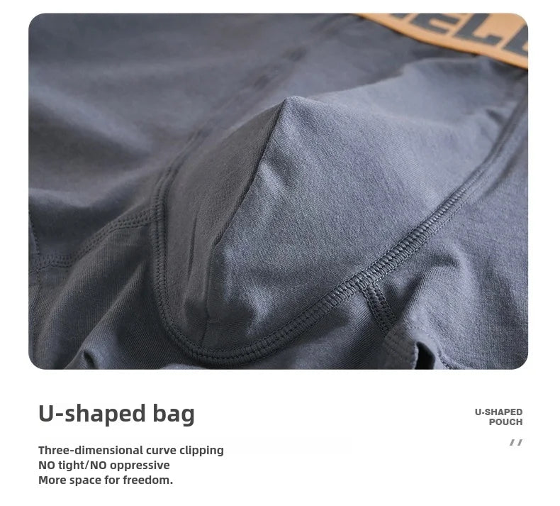 1/5pcs Men's Underwear, Breathable Comfy Quick Drying Stretchy Boxer Trunks, Sexy Underpants, Men's Trendy Boxer Panties