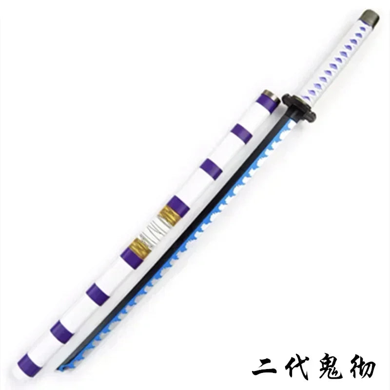 104cm Zoro Katana Sandai Kitetsu Sword Blade Anime Cosplay Prop Ninja Knife Real Full Size Japanese Katana Samurai Sabre Kid Toy