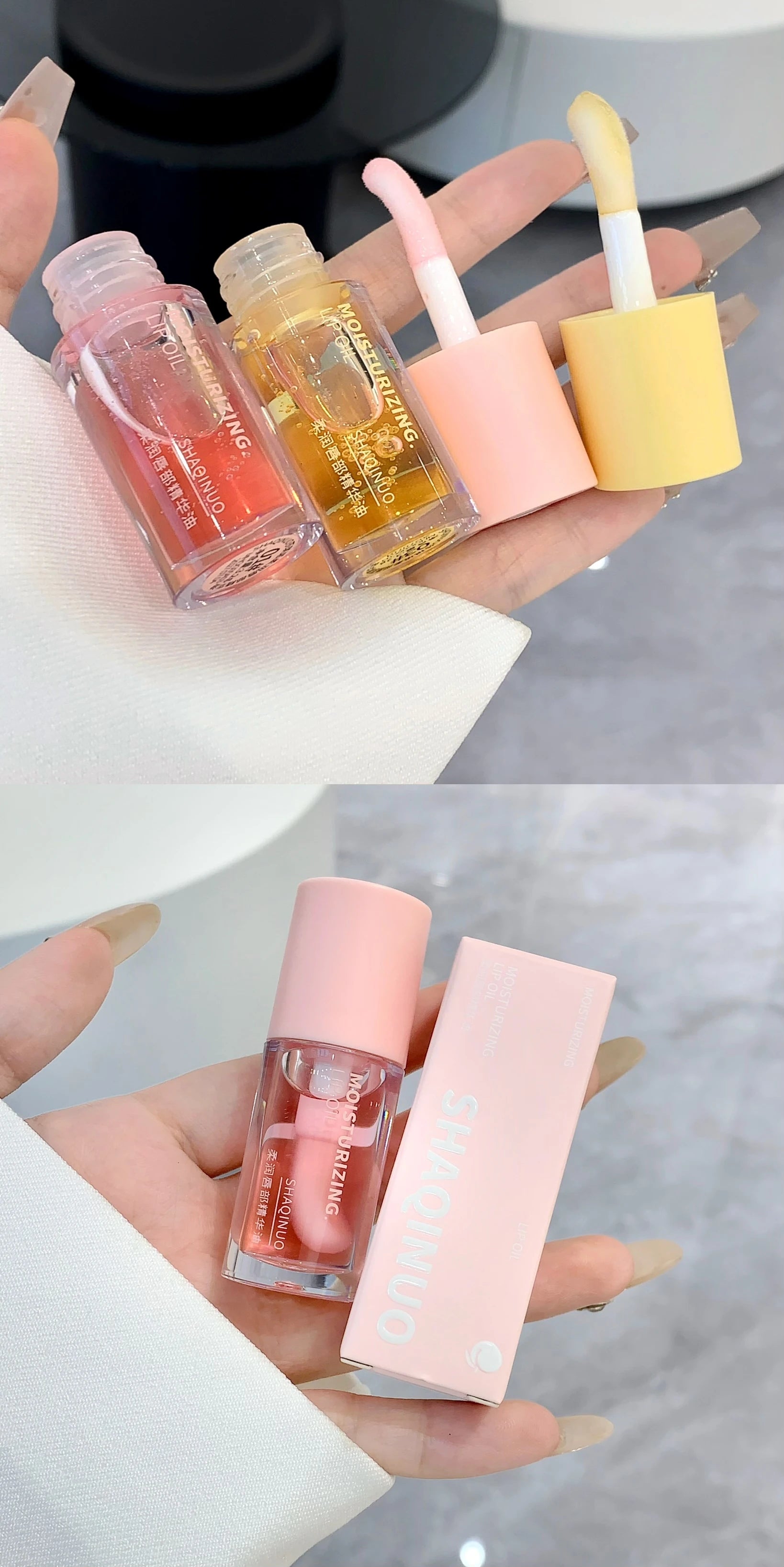 Water Light Lip Gloss Moisturizer Transparent Jelly Mirror Fruit Crystal Lip Oil Clear Hydrating Plumping Korean Lip Care Makeup