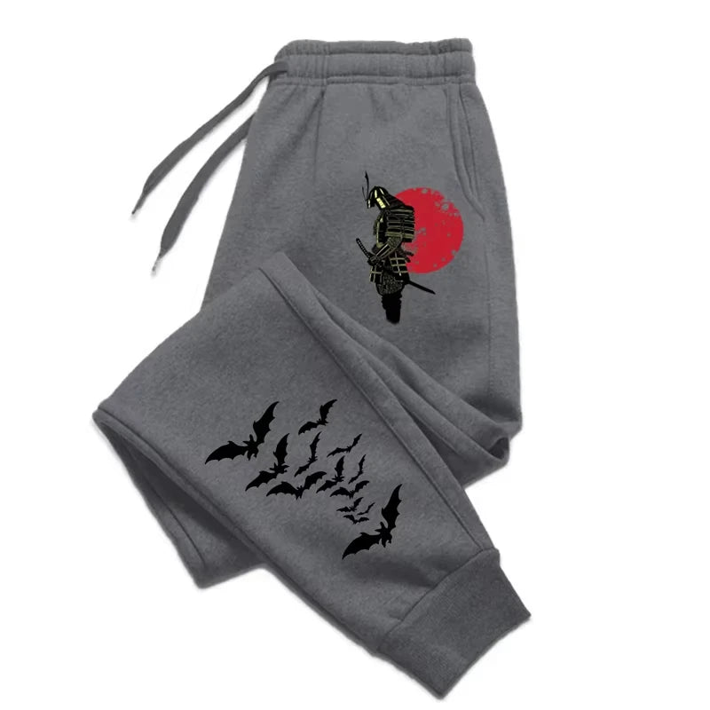 2025 Autumn/Winter Men's Anime Samurai Print Sport Joggers with Pocket S-3XL WK0062