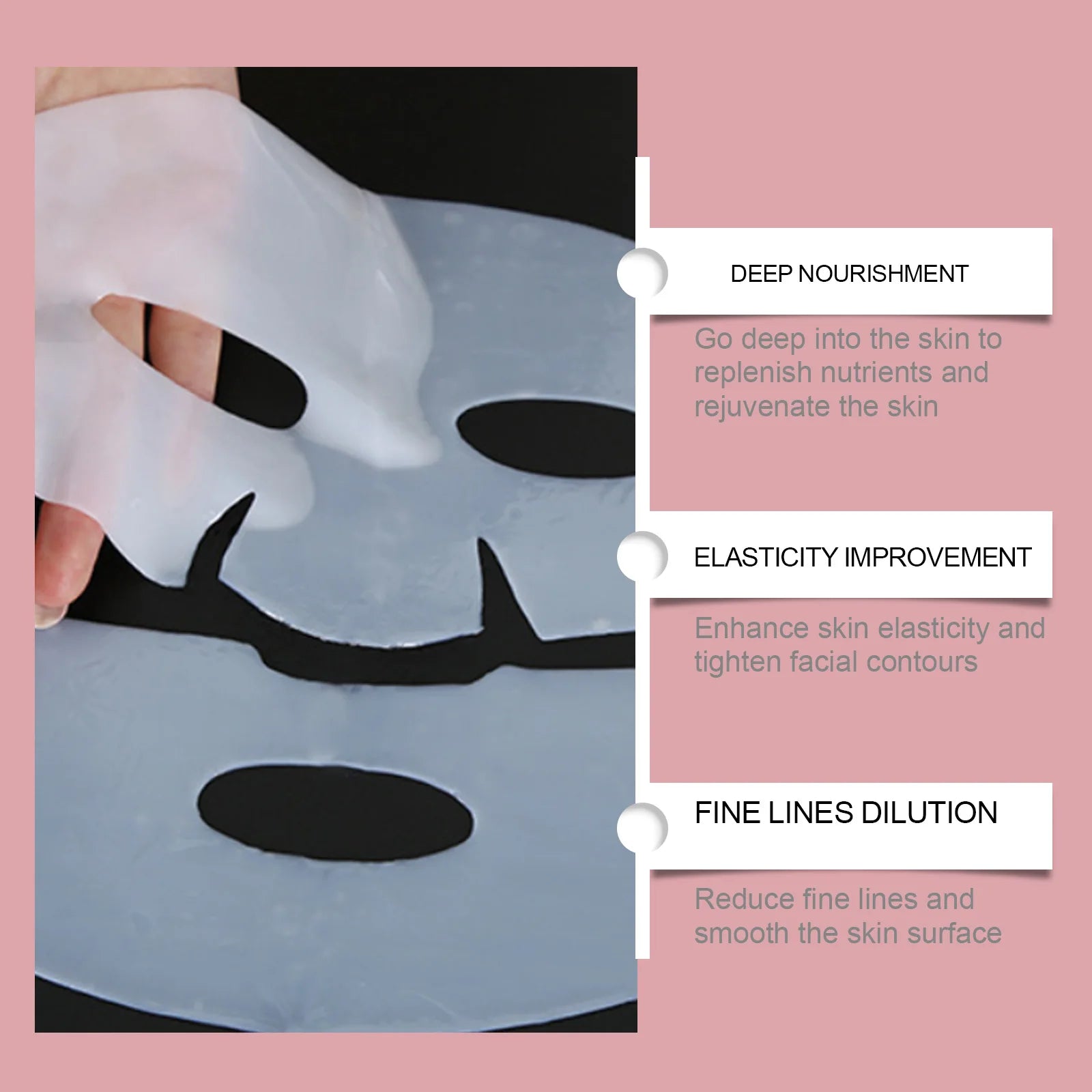 Bio-Collagen Face Mask product box and sheet masks, designed for skincare and hydration.