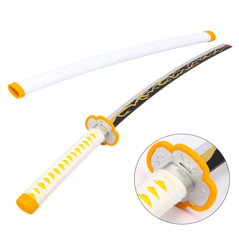 Demon Slayer Weapon Kamado Tanjirou Nichirin Blade 103cm Anime Peripheral Wood Sword Model Cosplay Weapon Katana Gifts Toys Boys