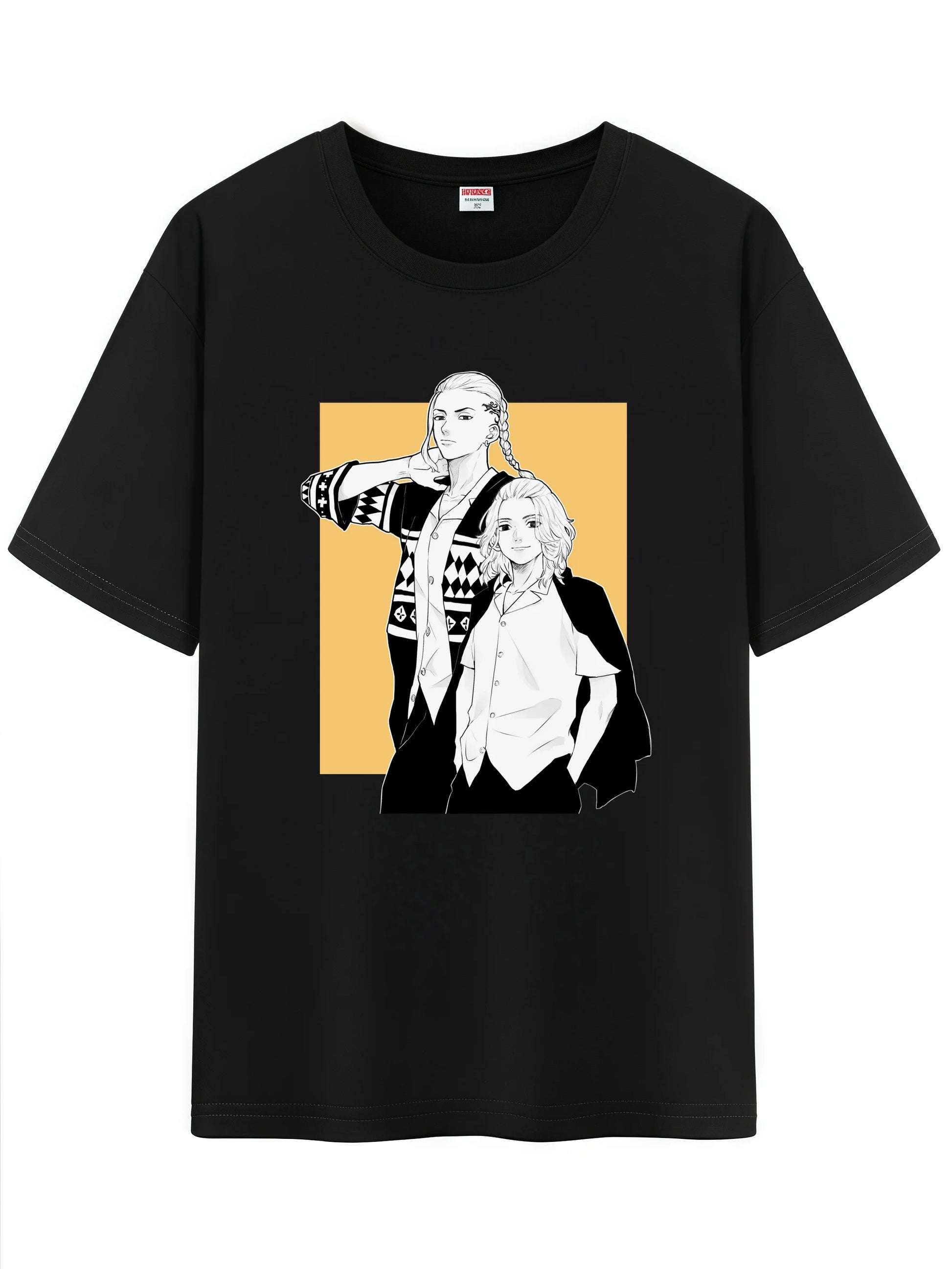 Unisex Japanese Anime Pattern T-Shirt, Tokyo Revengers Character Graphic Short Sleeve Regular Fix Tee Shirt