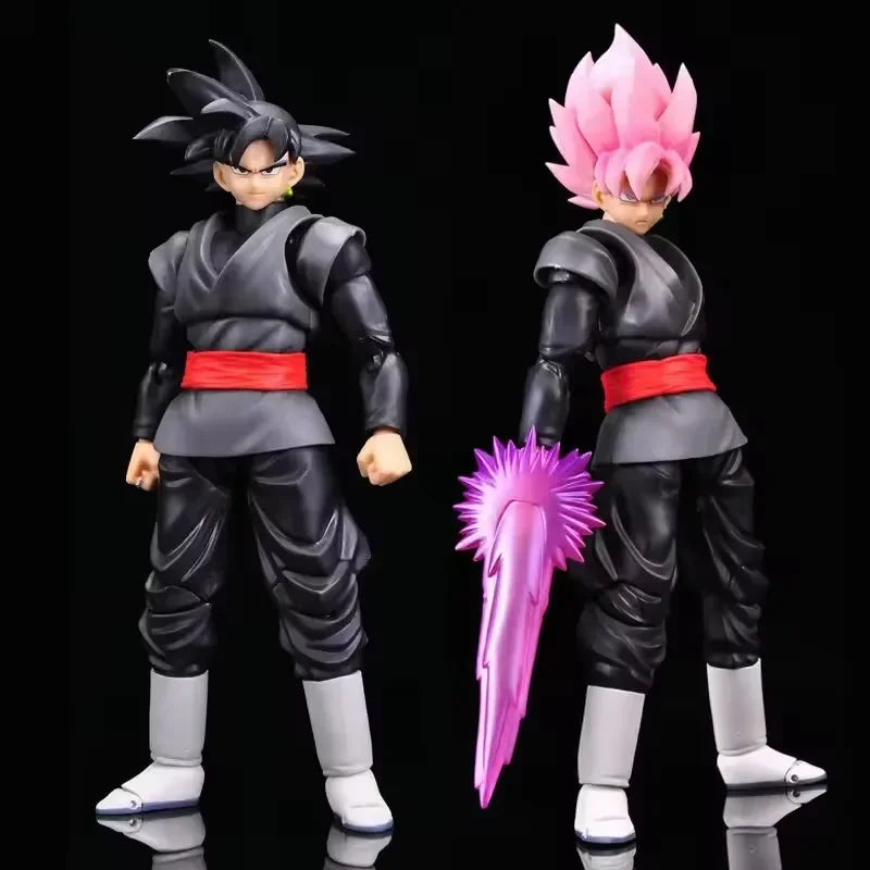 Hot 14cm Anime Dragon Ball Black Goku Zamasu Action Figure - Super Saiyan Movie Version With Multiple Accessories Model Toys