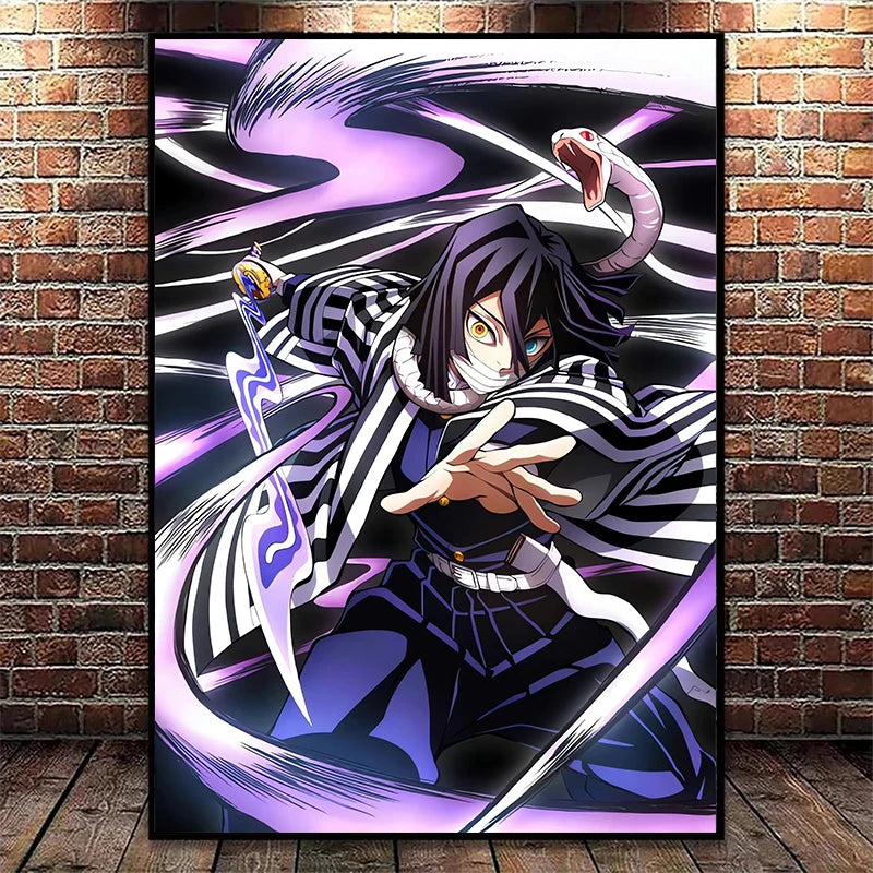 Japanese Anime Demon Slayer Wall Art Poster Nezuko And Tanjiro Home Decor Prints Living Room Bedroom Canvas Painting Mural Gifts