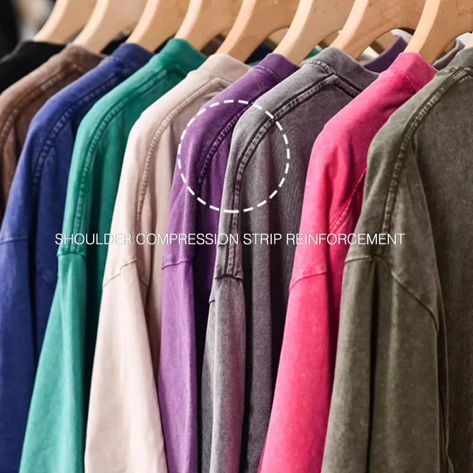 300g Heavy Men Washed Vintage Oversized T-Shirt Street Hip Hop Punk Tee women Harajuku Casual Cotton Short Sleeve Acid Wash Top