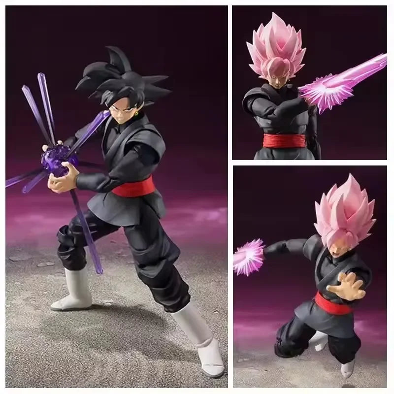 Hot 14cm Anime Dragon Ball Black Goku Zamasu Action Figure - Super Saiyan Movie Version With Multiple Accessories Model Toys