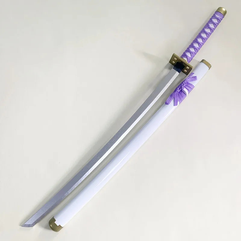 104cm Bleach Katana Sword Bamboo Blade Anime Bleach Byakuya Cosplay Prop Real Size Japanese Samurai Sword Ninja Katana Kid Toy