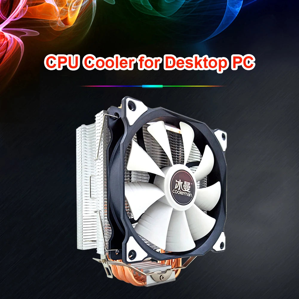 CPU Cooler 6 Heat Pipes 120mm 4 Pin PWM RGB  CPU Cooling Fan PC Quiet for Intel LGA 1200 1150 1151 1155 2011 AMD AM4 AM3