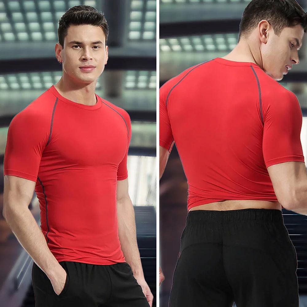 Anime 3D Printed Men's Compression Set short Sleeve Gym Top+Workout Shorts Quick Drying Breathble Athletics Rash Guard Set
