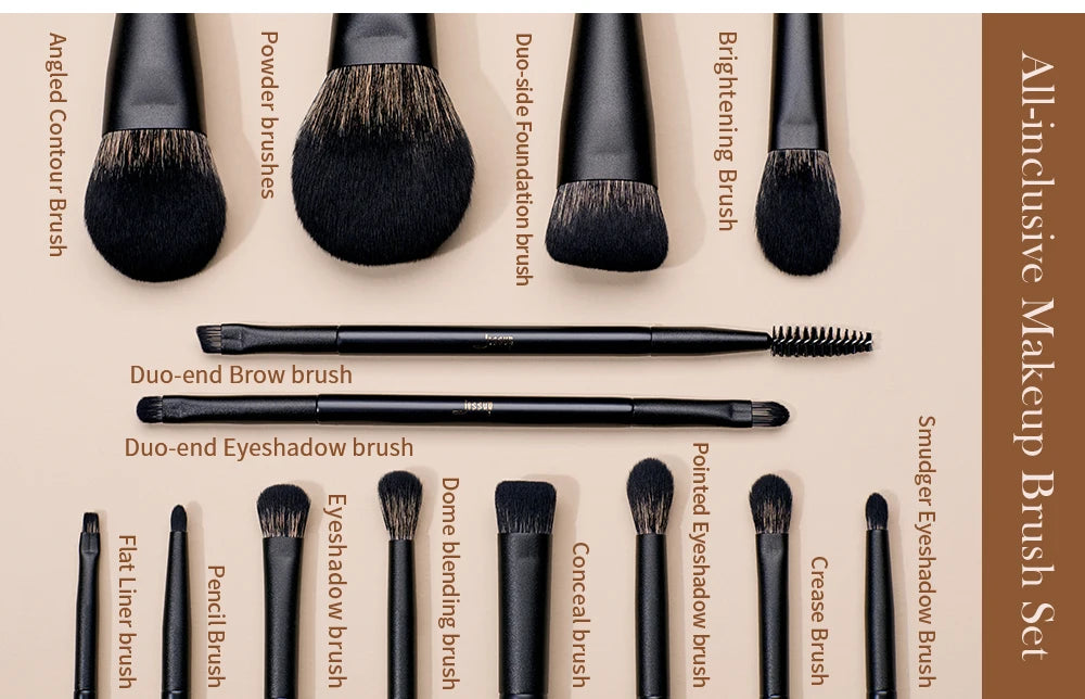 Jessup Makeup Brushes 14pcs, Makeup Brushes set Contour Foundation Powder Eyeshadow Highlight Blending Concealer Liner T336