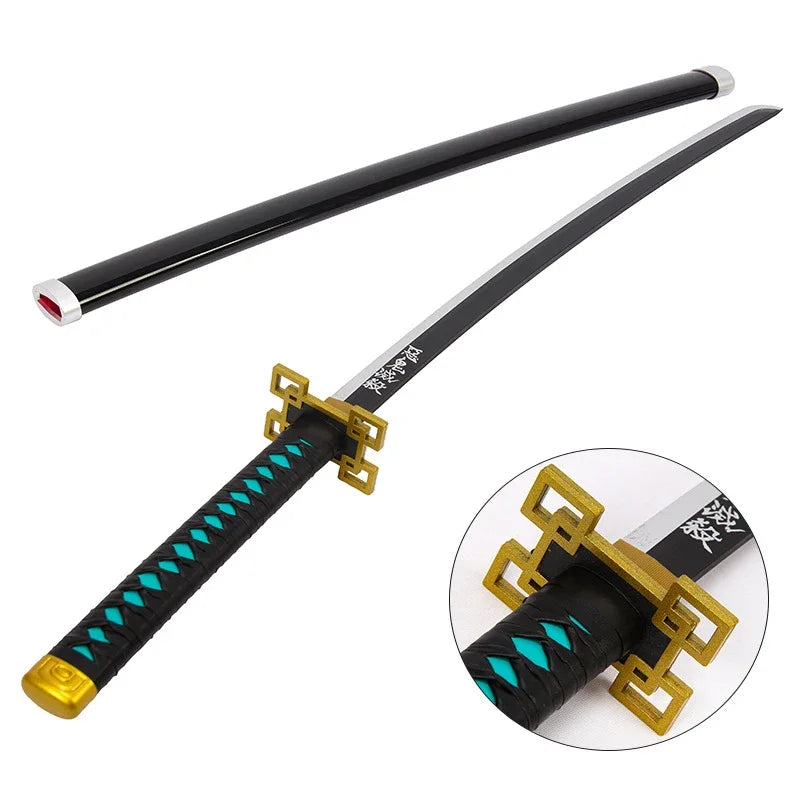 Demon Slayer Weapon Kamado Tanjirou Nichirin Blade 103cm Anime Peripheral Wood Sword Model Cosplay Weapon Katana Gifts Toys Boys