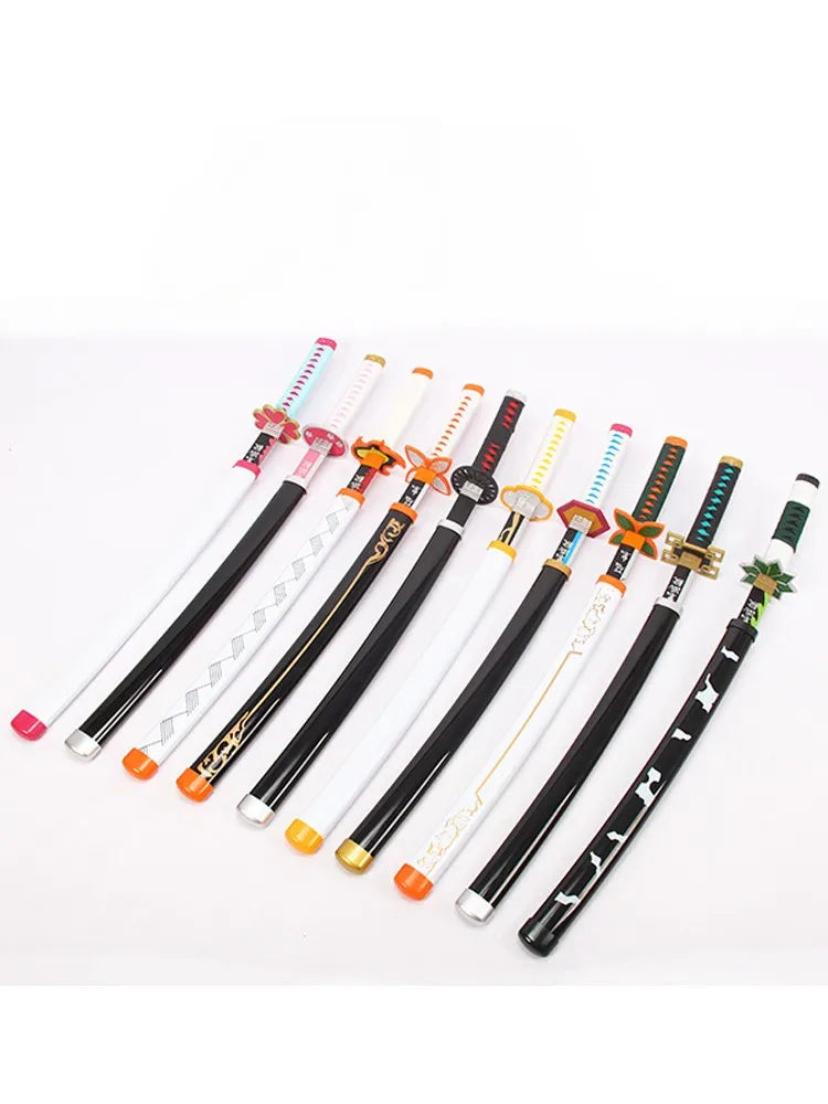 Demon Slayer Weapon Kamado Tanjirou Nichirin Blade 103cm Anime Peripheral Wood Sword Model Cosplay Weapon Katana Gifts Toys Boys