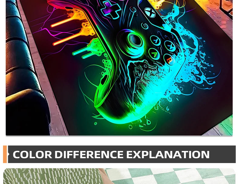 Gaming Mats Bedroom Rug Gamer Carpet Non-slip Wear-resistant Living Room Floor Mat American Laser Light Large Size Study Rug 양탄자