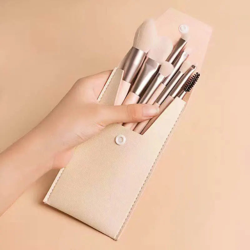 Portable 8Pcs Eyeshadow Foundation Blending Makeup Brush Soft Fluffy Cosmetics Concealer Makeup Brush Professional Make Up Tool