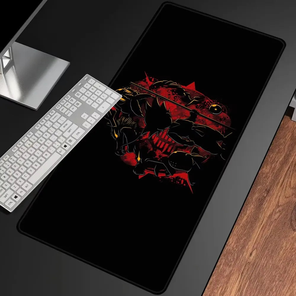 MINISO Anime Goku Dragon Warrior Mouse Pad Large Gaming Desk Mat Non-slip Keyboard Rug PC Laptop Office Gamer Accessories XXL