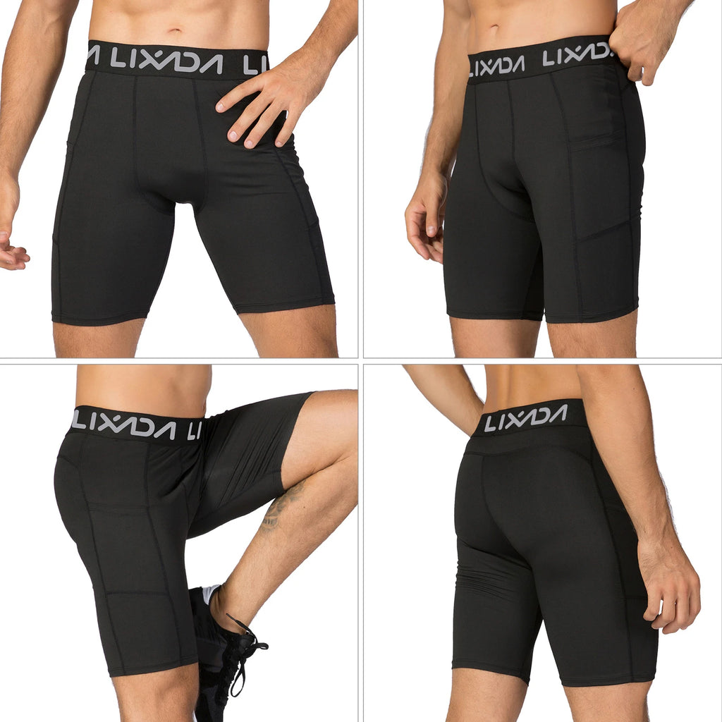 Lixada 3 Pack Men Sports Shorts Active Workout Underwear with Pocket