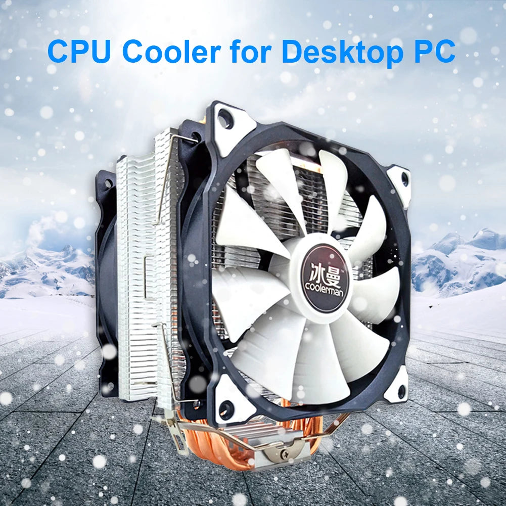 CPU Cooler 6 Heat Pipes 120mm 4 Pin PWM RGB  CPU Cooling Fan PC Quiet for Intel LGA 1200 1150 1151 1155 2011 AMD AM4 AM3