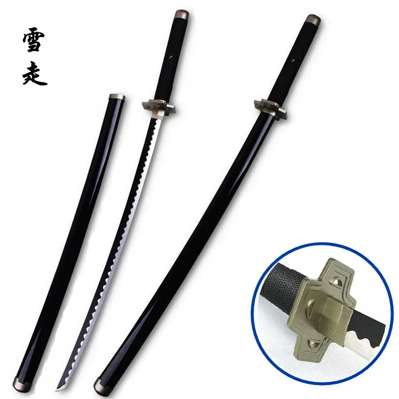 104cm Zoro Katana Sandai Kitetsu Sword Blade Anime Cosplay Prop Ninja Knife Real Full Size Japanese Katana Samurai Sabre Kid Toy