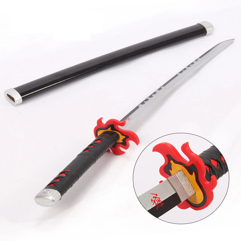 Demon Slayer Weapon Kamado Tanjirou Nichirin Blade 103cm Anime Peripheral Wood Sword Model Cosplay Weapon Katana Gifts Toys Boys