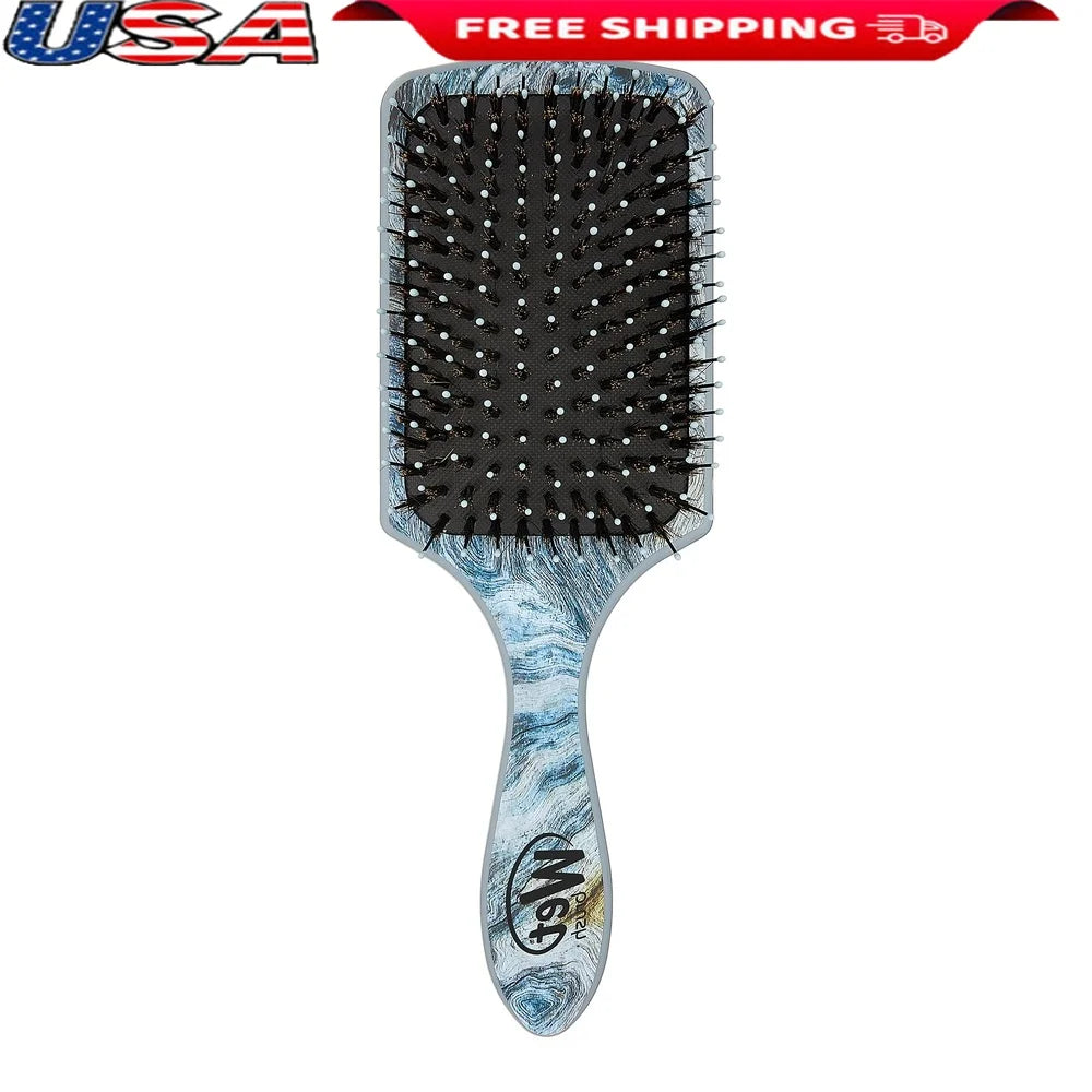 Paddle Hair Brush with IntelliFlex Bristles Argan Oil Infused Detangling Brush Healthy Hair All Types Frizz Control