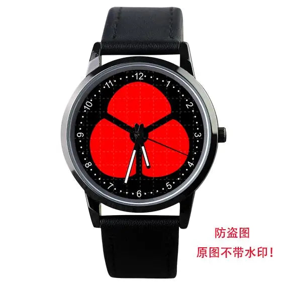 Naruto Watch Men's Electronic Watch Casual Leather Strap Waterproof Watch Animation Uzumaki Naruto Sharingan Holiday Gift Watch