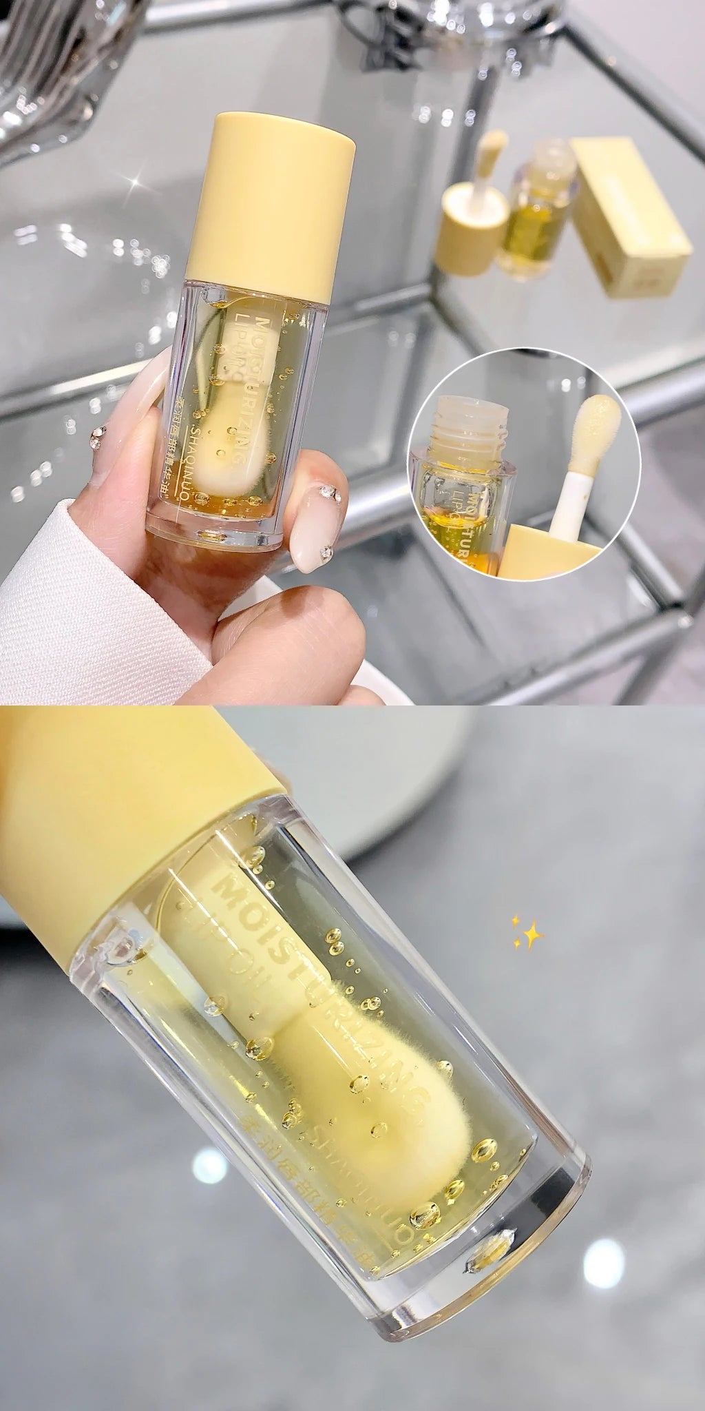 Water Light Lip Gloss Moisturizer Transparent Jelly Mirror Fruit Crystal Lip Oil Clear Hydrating Plumping Korean Lip Care Makeup