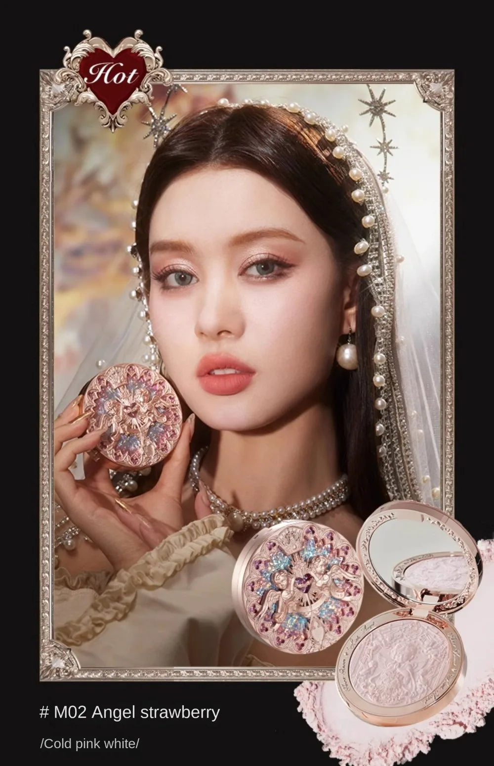 The Flower Knows Little Angel Collection Relief Highlight Face Powder iluminador Makeup Contour Highlighter Palette 8g/0.3Fl.oz