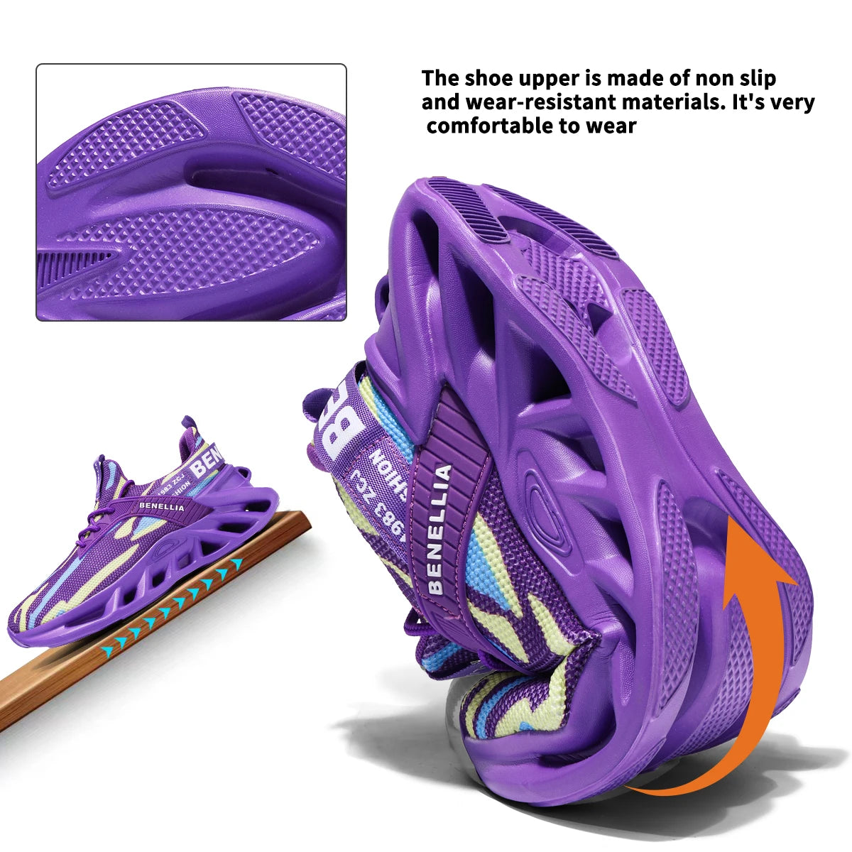 Blue anime-inspired running shoes for men and women with lace-up closure and stylish design.